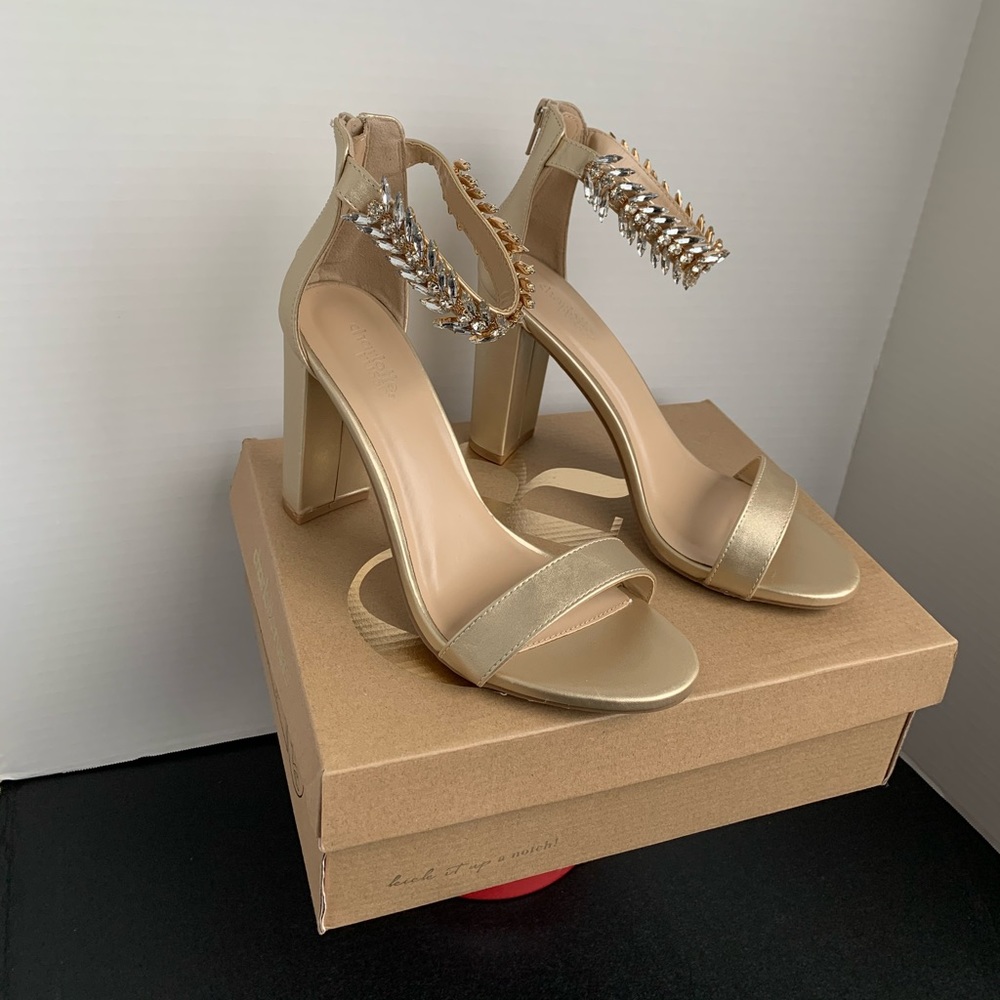 Gold high heels - New